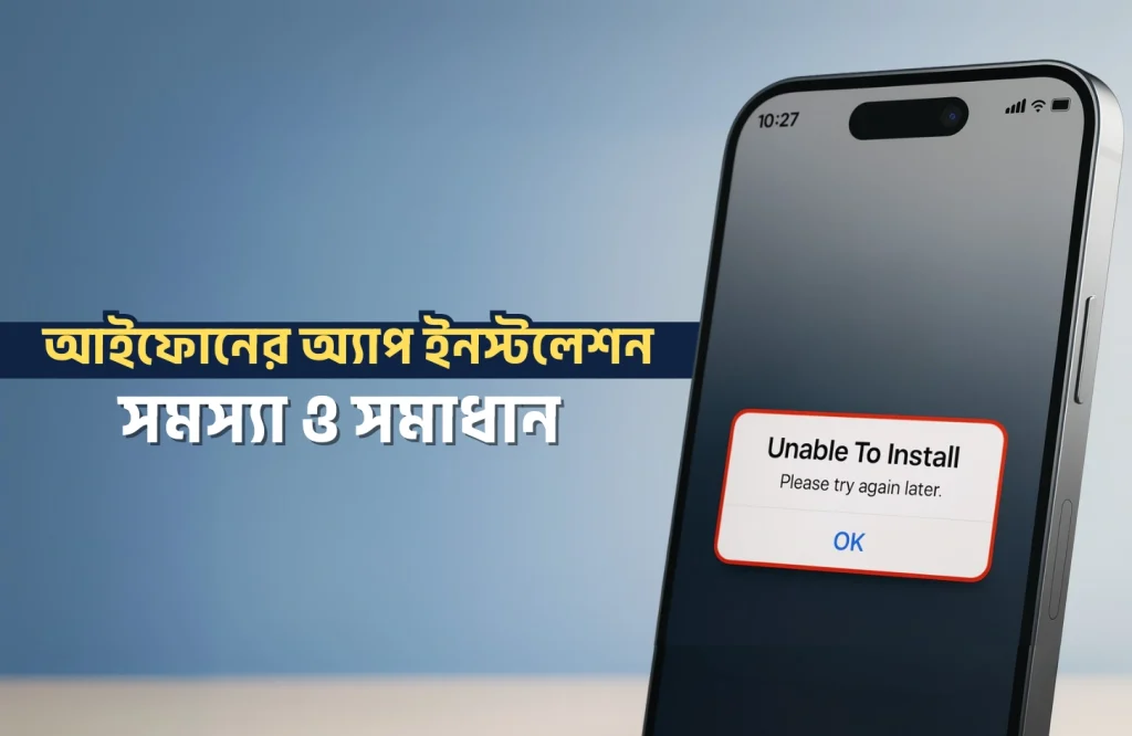আইফোনের অ্যাপ ইনস্টলেশন সমস্যা ও সমাধান